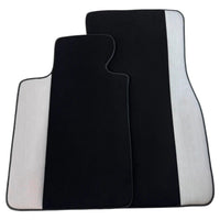 Black Floor Mats for BMW F74 Gran Coupe (2025-2026) with Gray Leather Borders