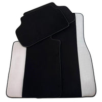 Black Floor Mats for BMW 1 Series F70 with Gray Leather Borders