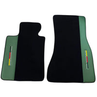 Black Floor Mats for BMW 1 Series F70 with Green Leather ER56 Performance