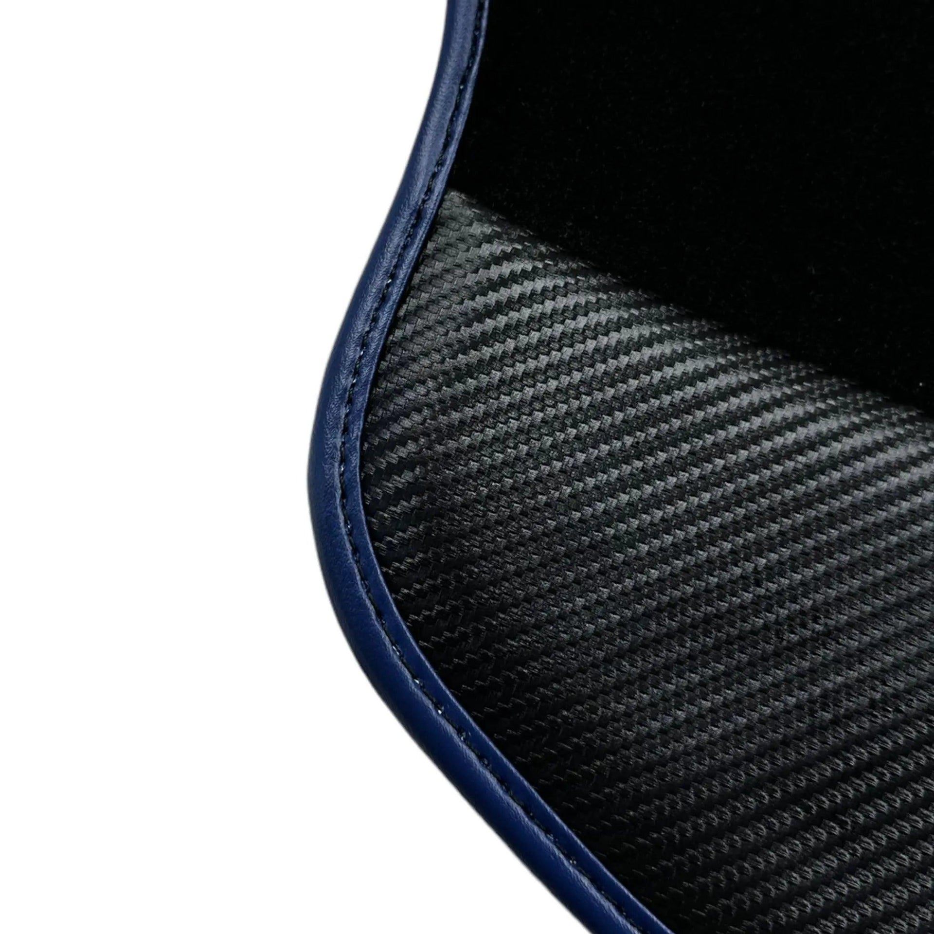 Black Floor Mats for Ferrari 812 GTS (2019-2023) with Carbon Leather - AutoWin