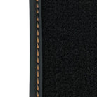 Black Floor Mats for McLaren MP4-12C (2011–2014) with Orange Leather - AutoWin