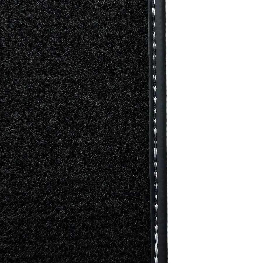 Black Floor Mats for Mini Cabrio R52 Convertible (2004-2009) with Leather - AutoWin
