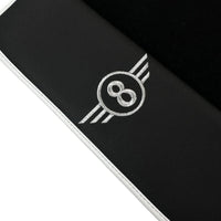 Black Floor Mats for Mini Clubman F54 (2019-2023) with Leather | White Trim - AutoWin