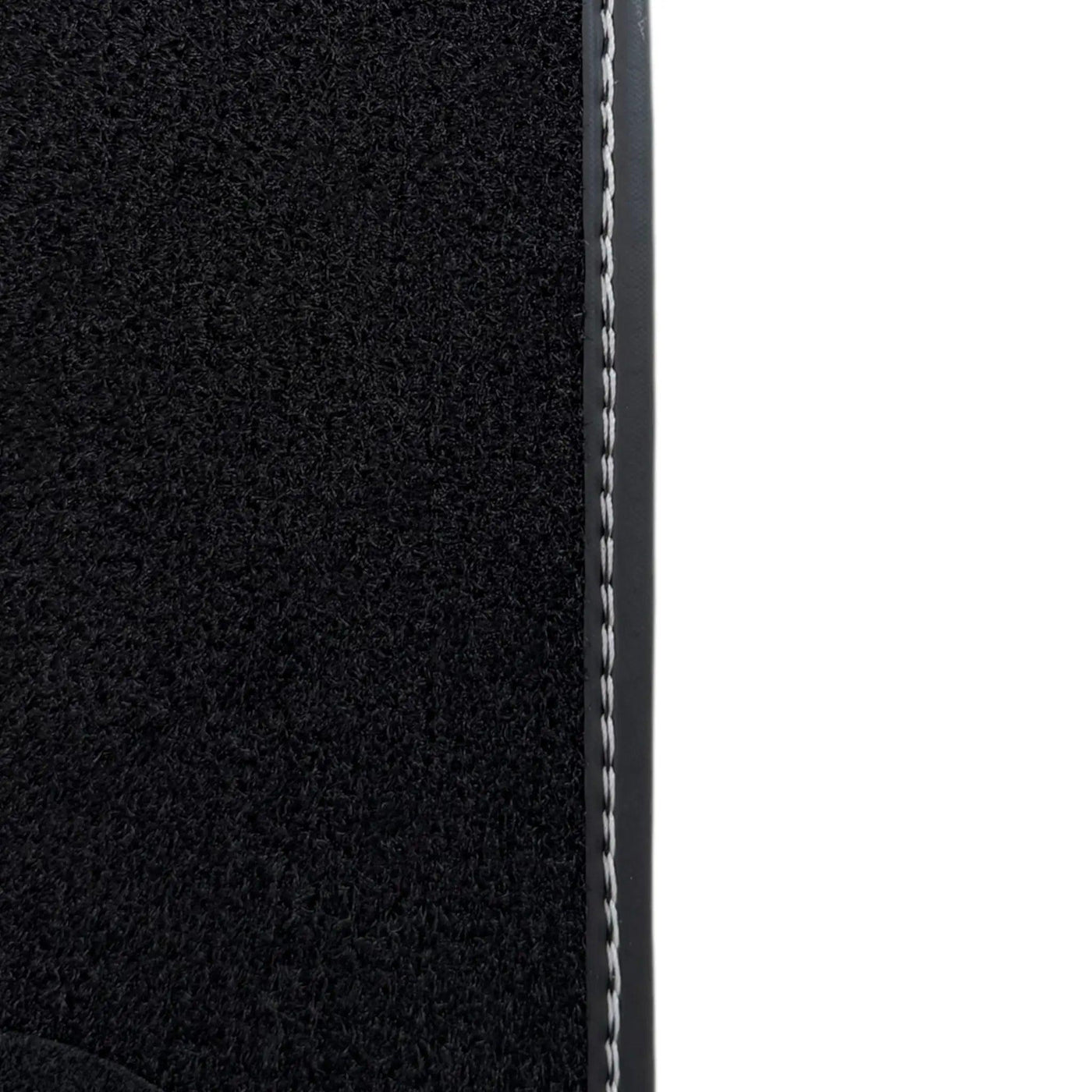 Black Floor Mats for Rolls Royce Cullinan 2018–2025 with Gray Leather Borders