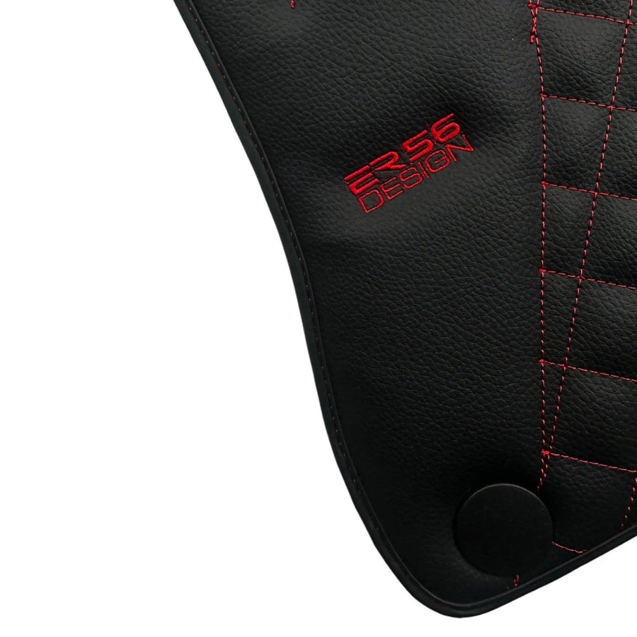 Black Leather Floor Mats For Mercedes Benz CLS-Class X218 Shooting Brake Facelift (2014-2018) | ER56 Design - AutoWin