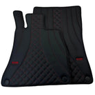 Black Leather Floor Mats For Mercedes Benz E-Class S210 Estate (1996-2003) | ER56 Design - AutoWin