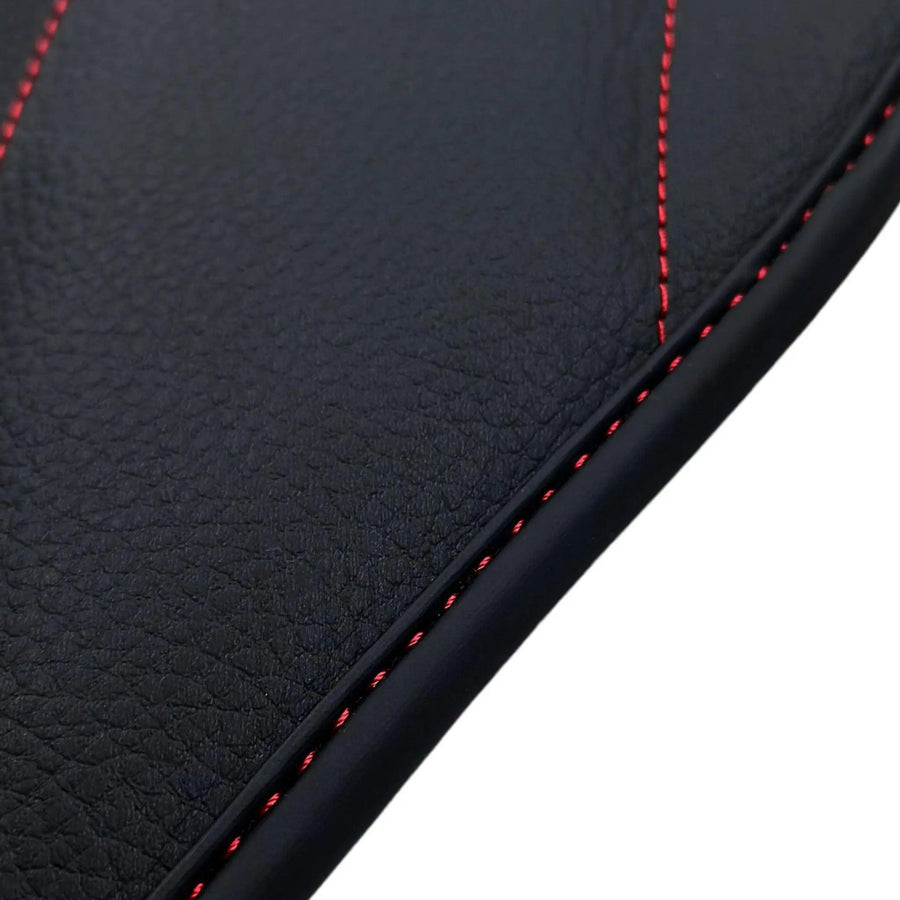 Black Leather Floor Mats For Mercedes Benz E-Class S212 Estate (2009-2013) | ER56 Design - AutoWin