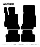 Black Leather Floor Mats For Mercedes Benz E-Class S213 All Terrain (2020-2023) | ER56 Design - AutoWin