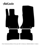 Black Leather Floor Mats For Mercedes Benz E-Class W214 Sedan (2023-2024) Hybrid | ER56 Design - AutoWin