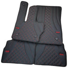 Black Leather Floor Mats for Mercedes-Benz G Class W461 (1979-2008) ER56 Design - AutoWin
