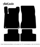 Black Sheepskin Floor Mats For Mercedes Benz A-Class W177 Hatchback (2018-2023) | ER56 Design - AutoWin