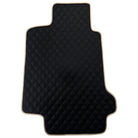 Black Stitched Leather Floor Mats for Maserati GranTurismo MC (2009-2010) | Beige Trim - AutoWin
