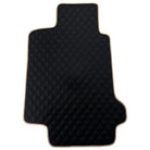 Black Stitched Leather Floor Mats for Maserati GranTurismo S (2008-2012) | Beige Trim - AutoWin