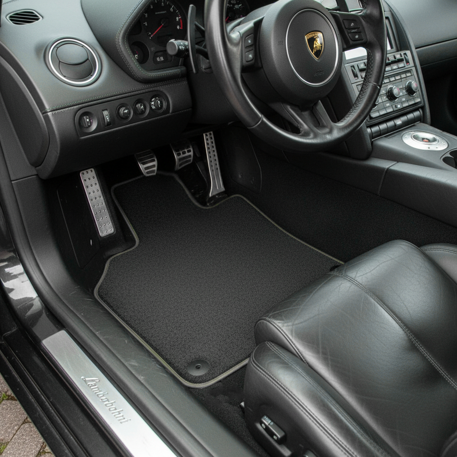 Tappetini per auto neri su misura per Lamborghini Gallardo