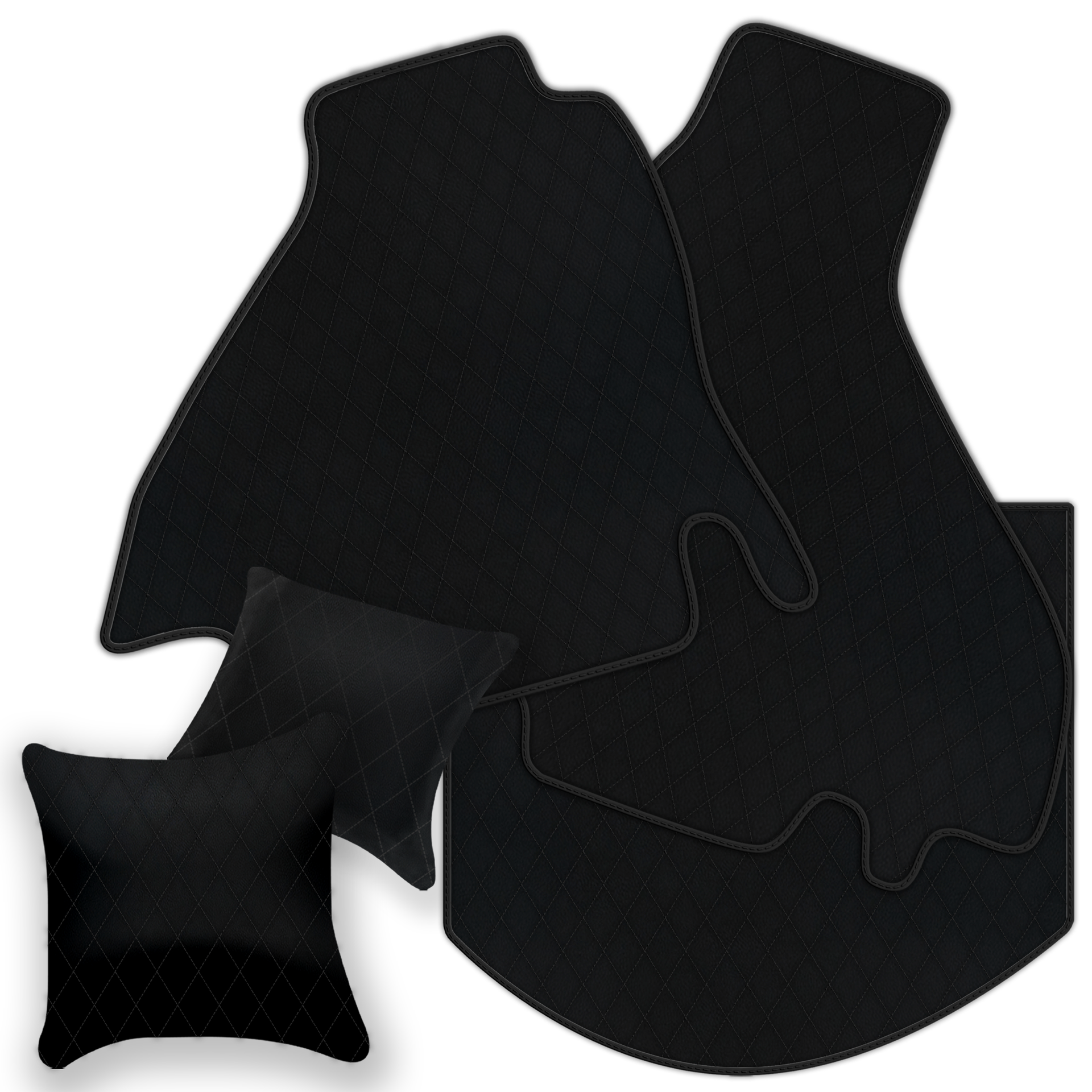 Premium Black Leather Floor Mats for Ferrari 512 TR (1992-1994)