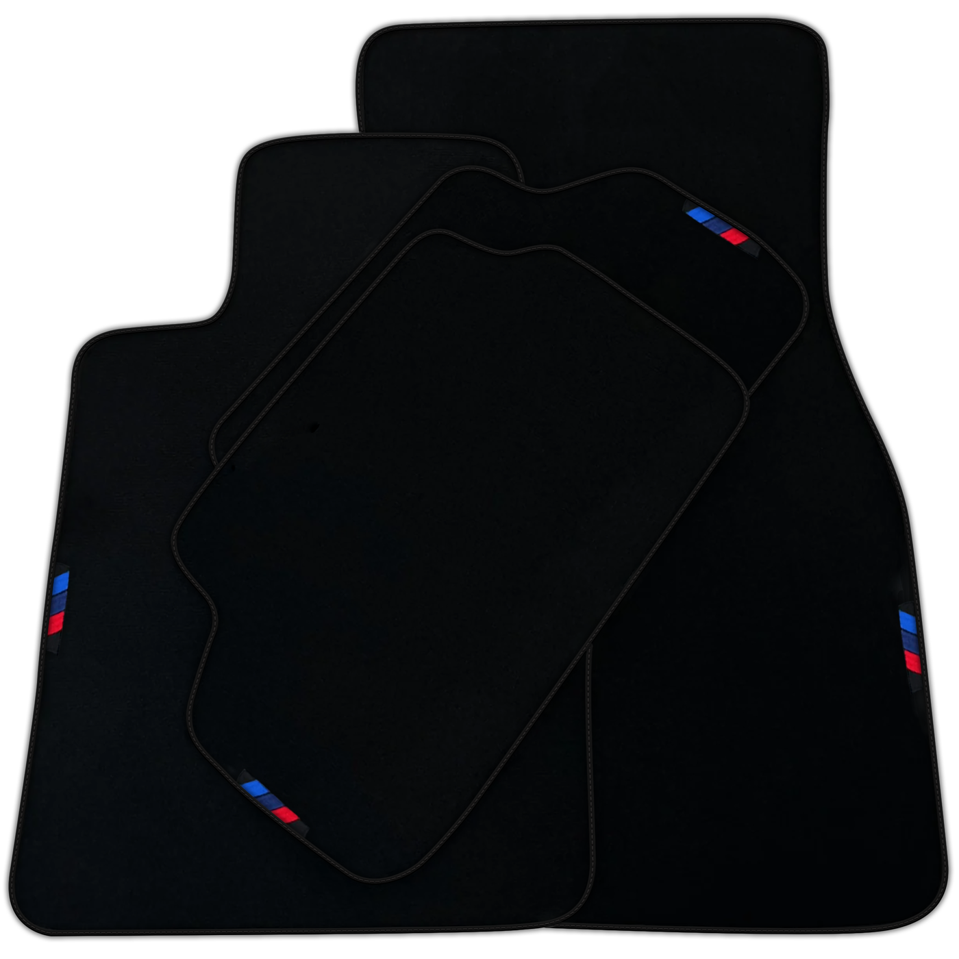 Black Mats For BMW 1 Series F70 | Blue Trim | Various Trim Colors