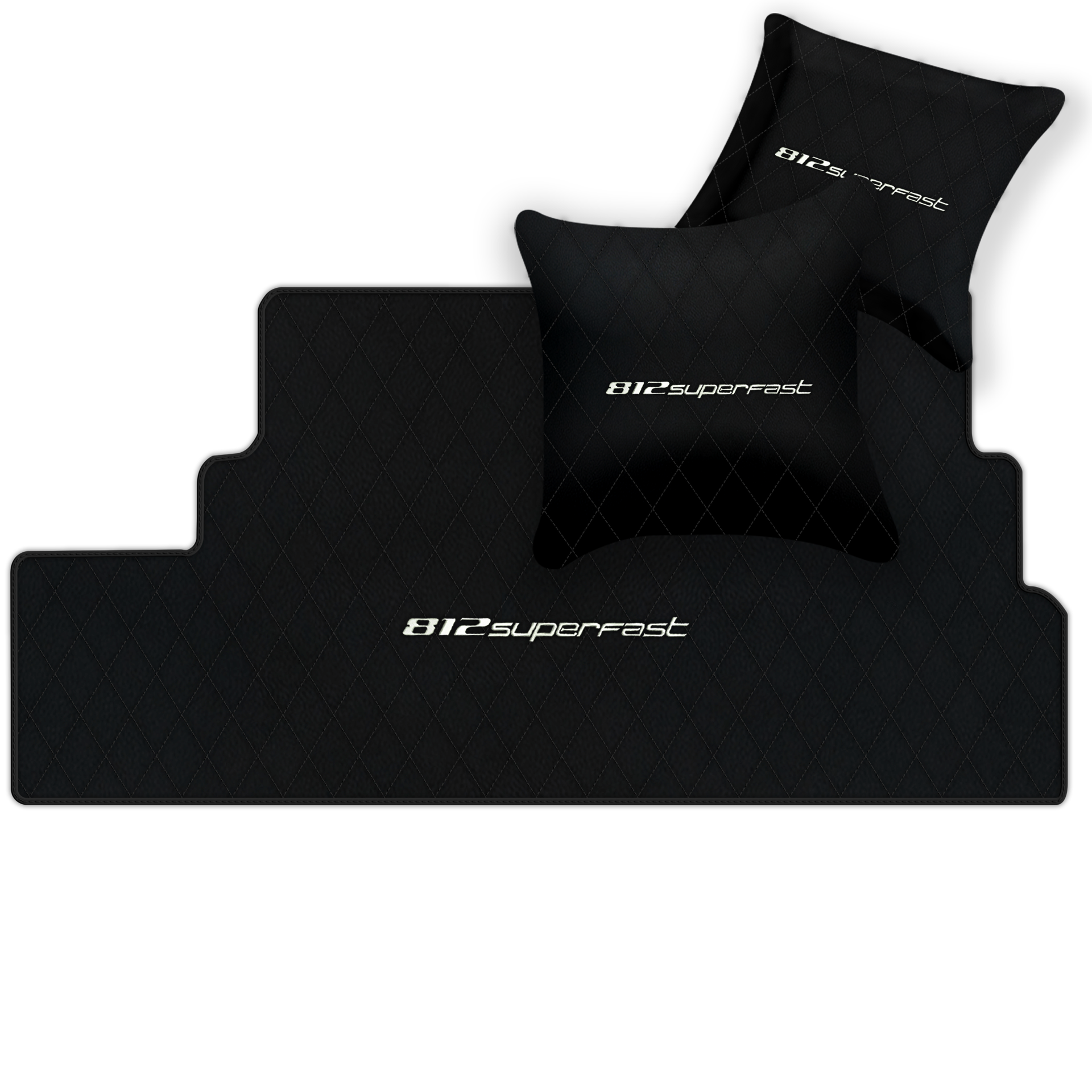 Premium Black Leather Floor Mats for Ferrari F12 (2012-2022)