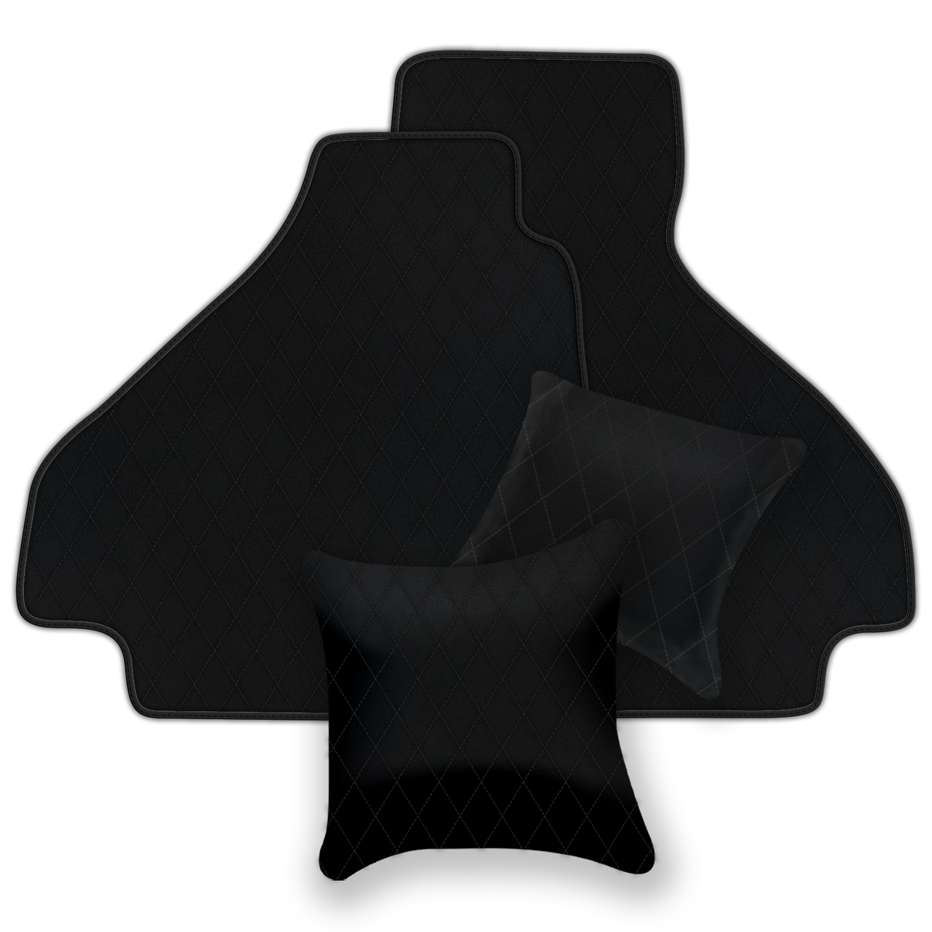 Premium Black Leather Floor Mats for Ferrari Mondial (1983-1993)