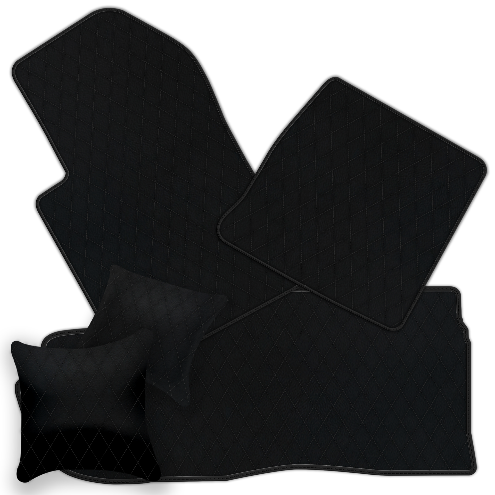 Custom Black Leather Floor Mats for Ferrari 599 Coupe (2006-2012)