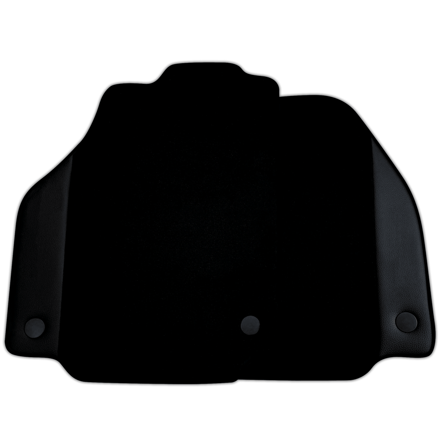 Custom Black Floor Mats for Ferrari F8 Spider (2019-2023) with Leather