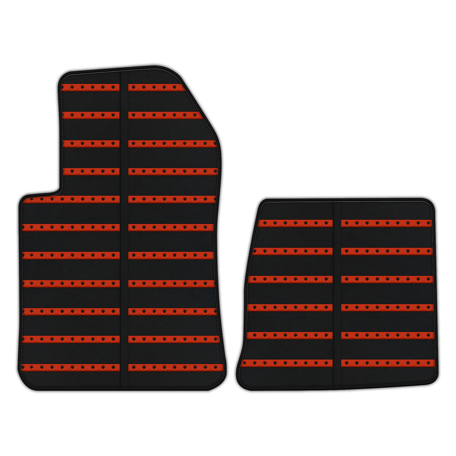 Black Alcantara Floor Mats For Ferrari 612 Scaglietti 2005-2011 ER56 Design - AutoWin