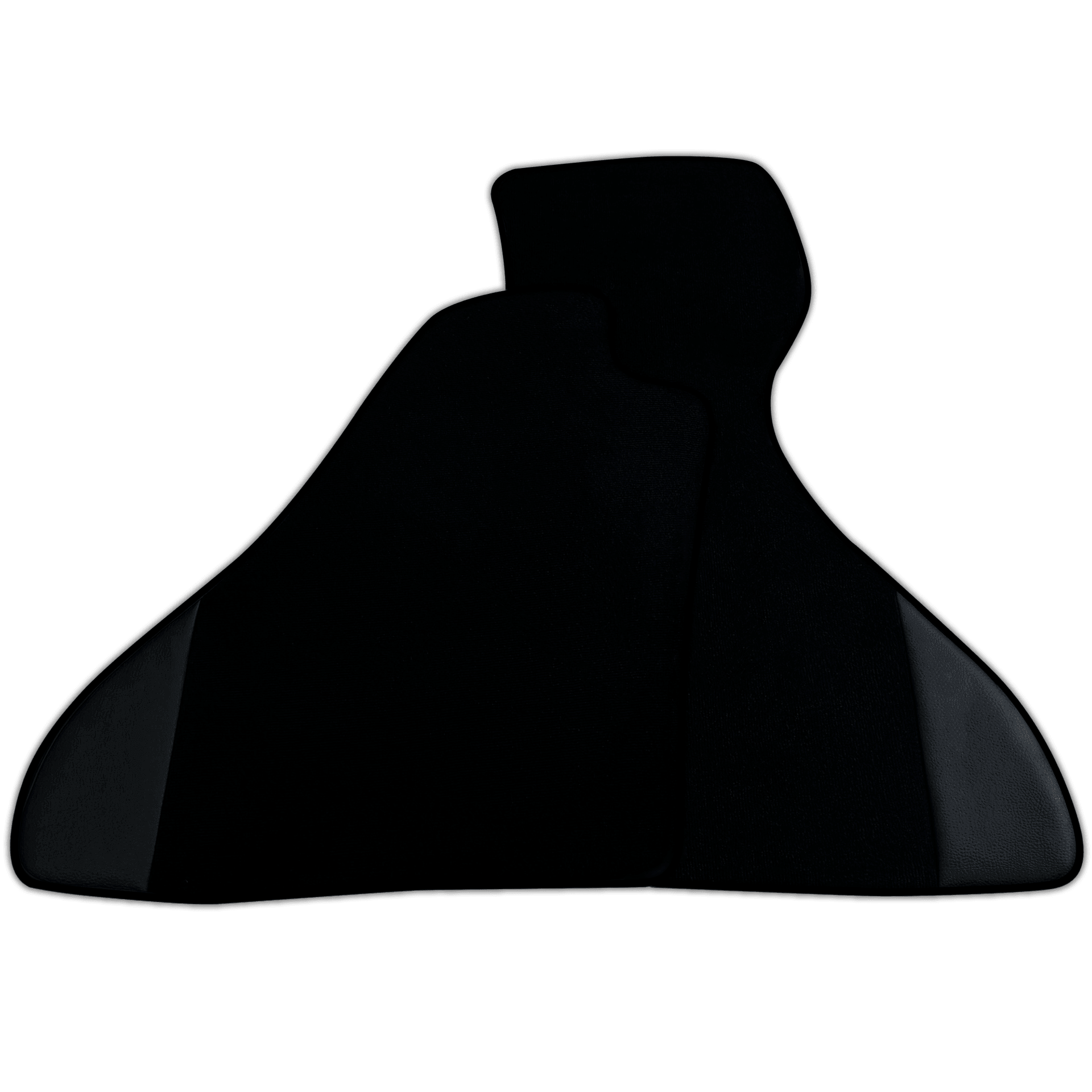 Custom Black Floor Mats for Ferrari Mondial Convertible (1983-1993) with Leather