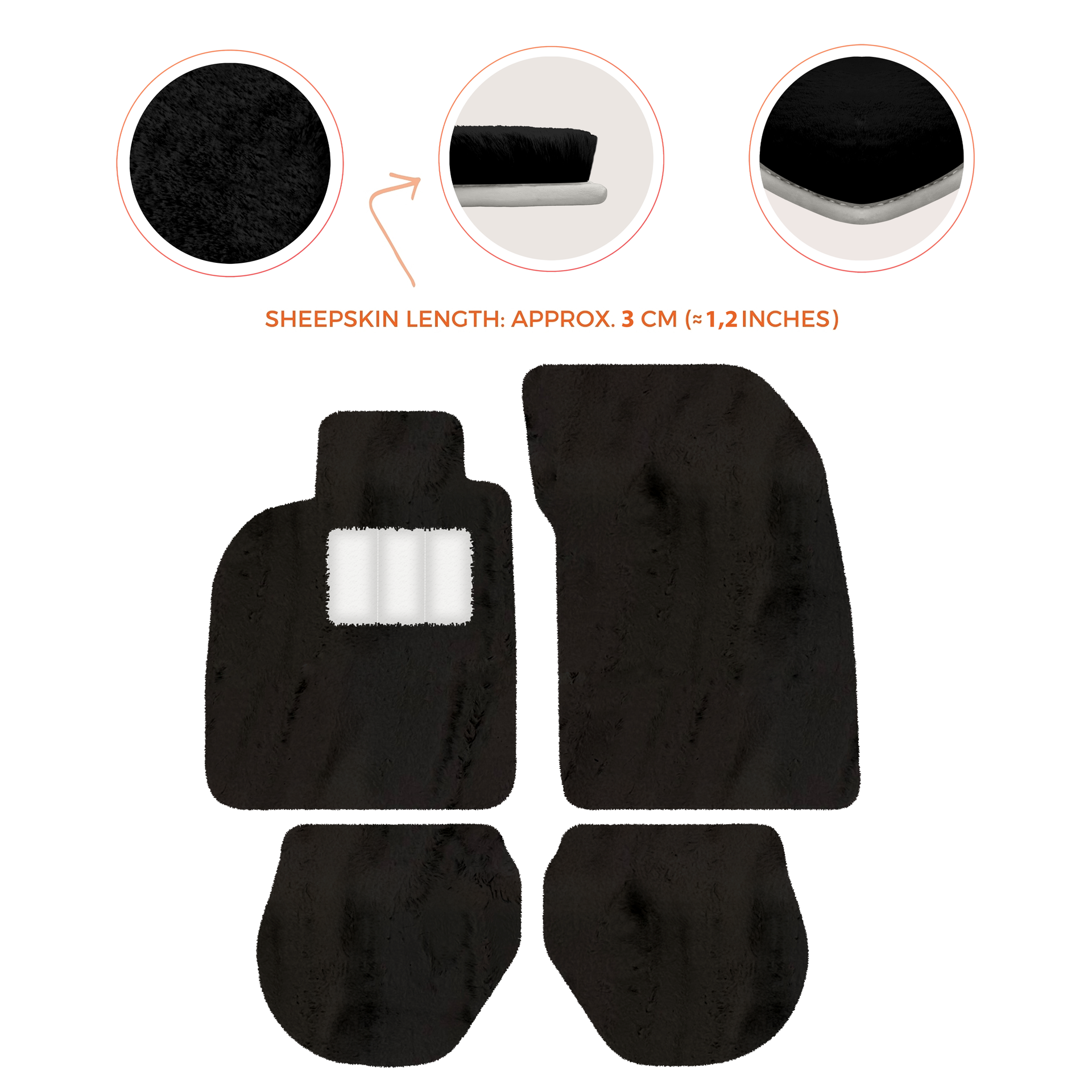 Tappetini auto in pelle personalizzabili con motivo a righe per Porsche 911 - 993 (1994-1998) - AutoWin