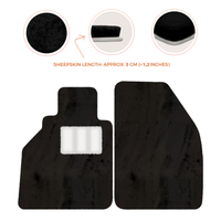 Tappetini in pelle di pecora per Porsche 986 Boxster (1996-2004) - Lunghezza della pelle di pecora, Varie opzioni di colore