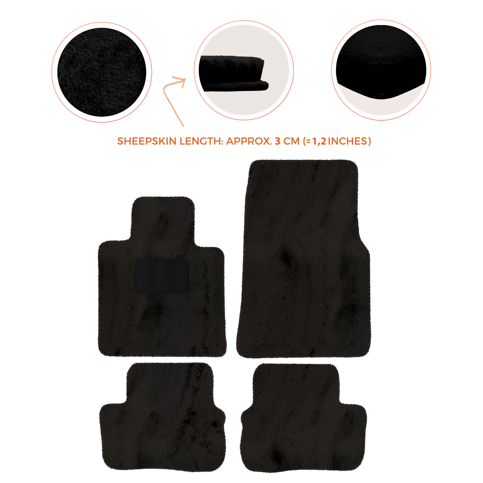 Premium Sheepskin Floor Mats for Rolls-Royce Cullinan (2018-2025)