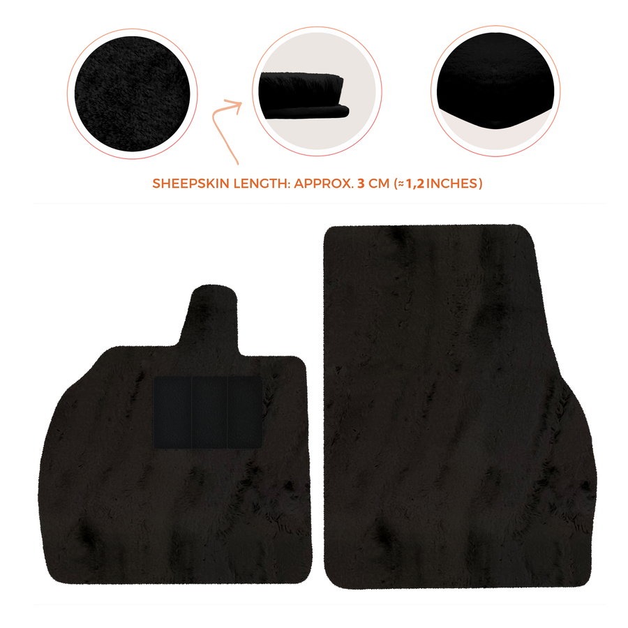 Luxury Sheepskin Floor Mats for Lamborghini Revuelto 2024-2025