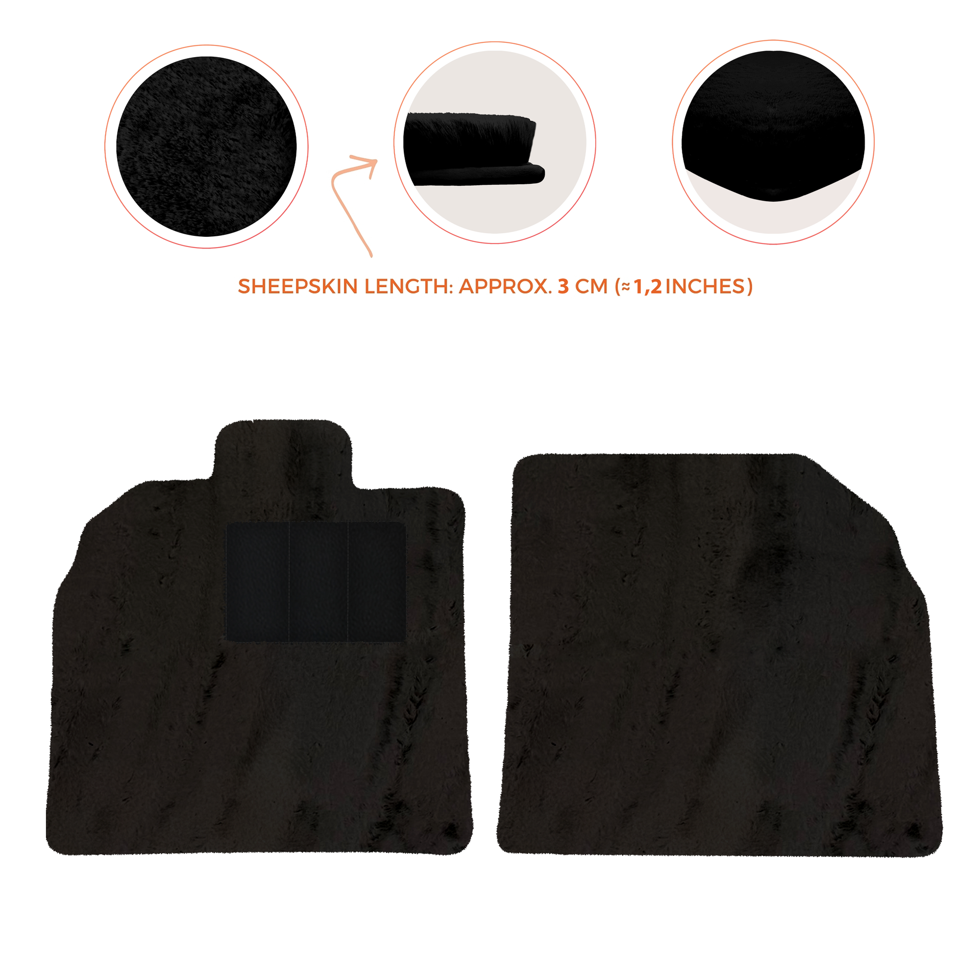 Customizable Black Floor Mats for Lamborghini Aventador SV | Orange Edition - AutoWin.EU