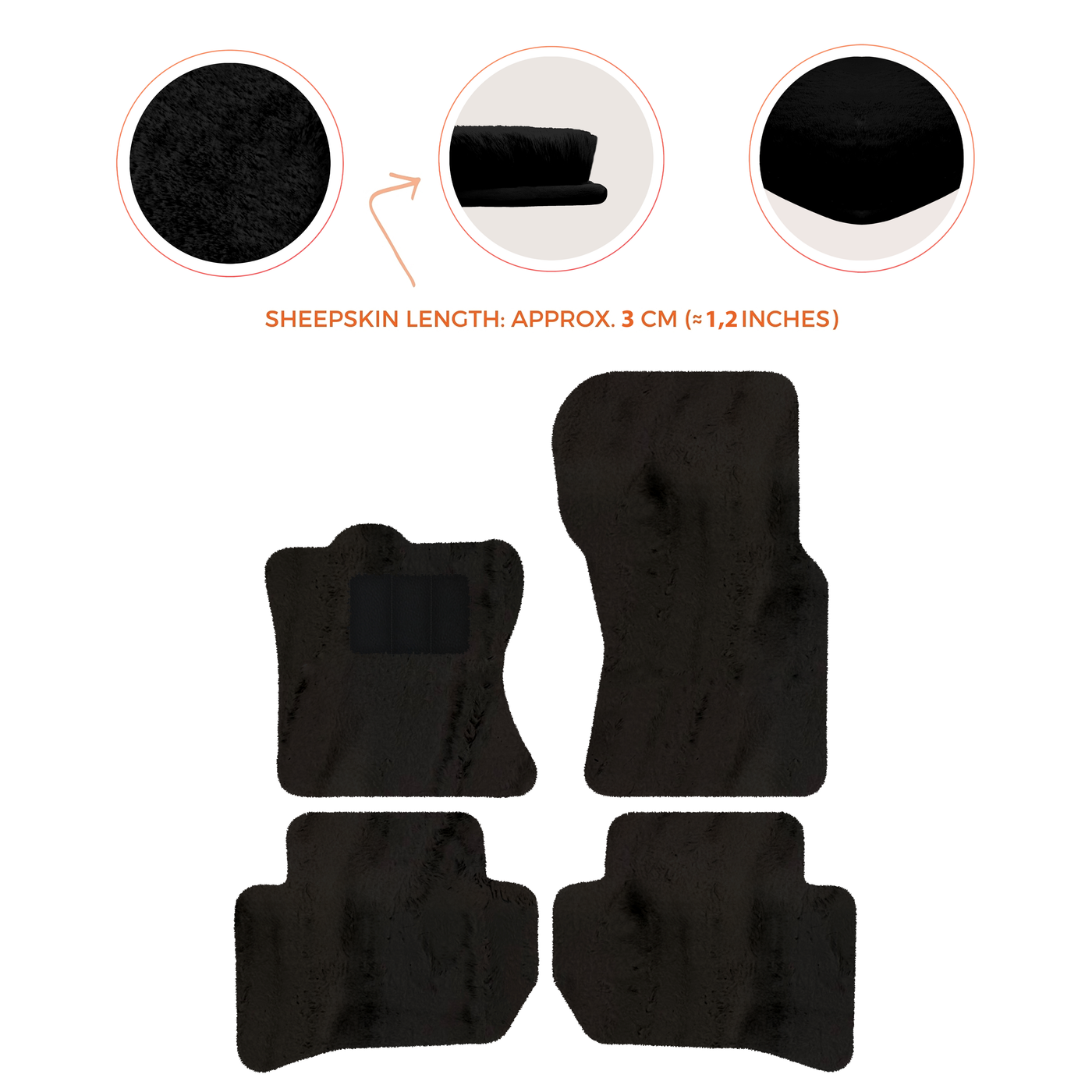 Premium Sheepskin Floor Mats for 2010-2013 Range Rover Sport