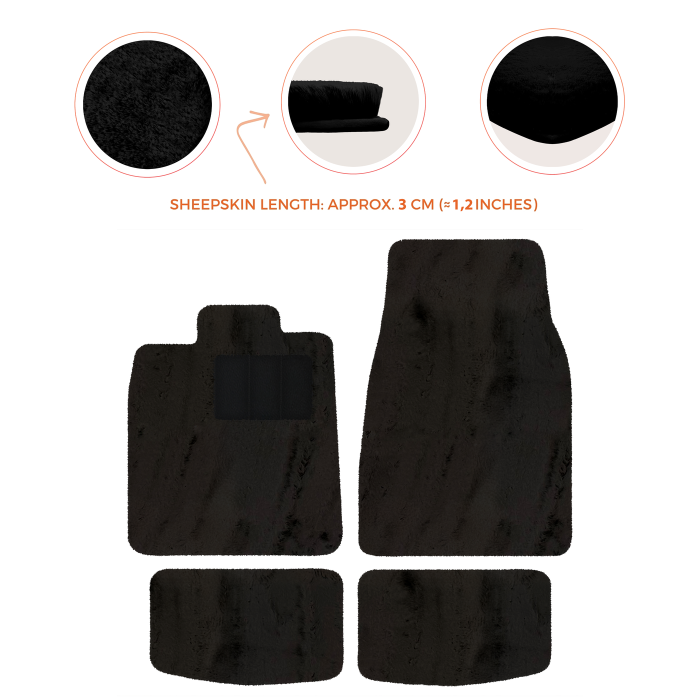Premium Sheepskin Floor Mats for Porsche Panamera (2009-2016)