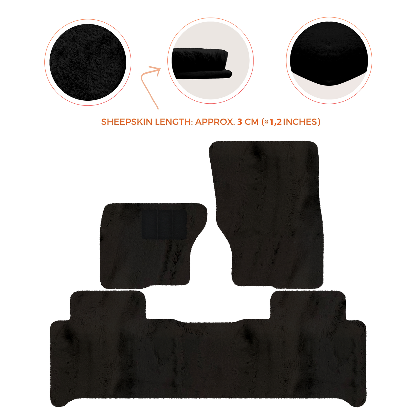 Luxury Sheepskin Floor Mats for Land Rover Discovery (2017-2026)