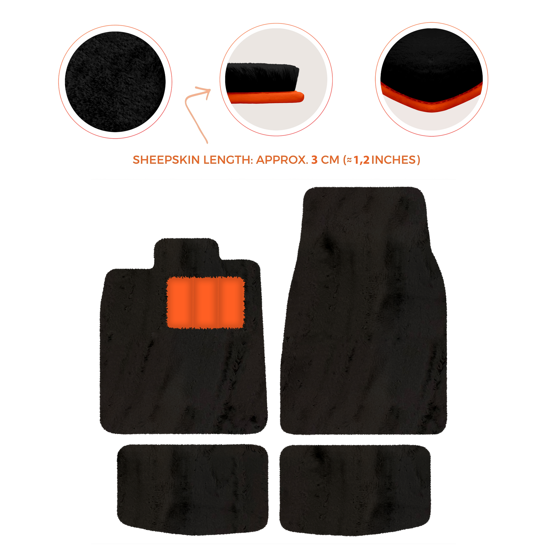 Premium Sheepskin Floor Mats for Porsche Panamera (2009-2016)