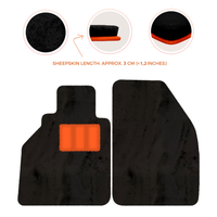 Tappetini in pelle di pecora per Porsche 986 Boxster (1996-2004) - Lunghezza della pelle di pecora, Varie opzioni di colore