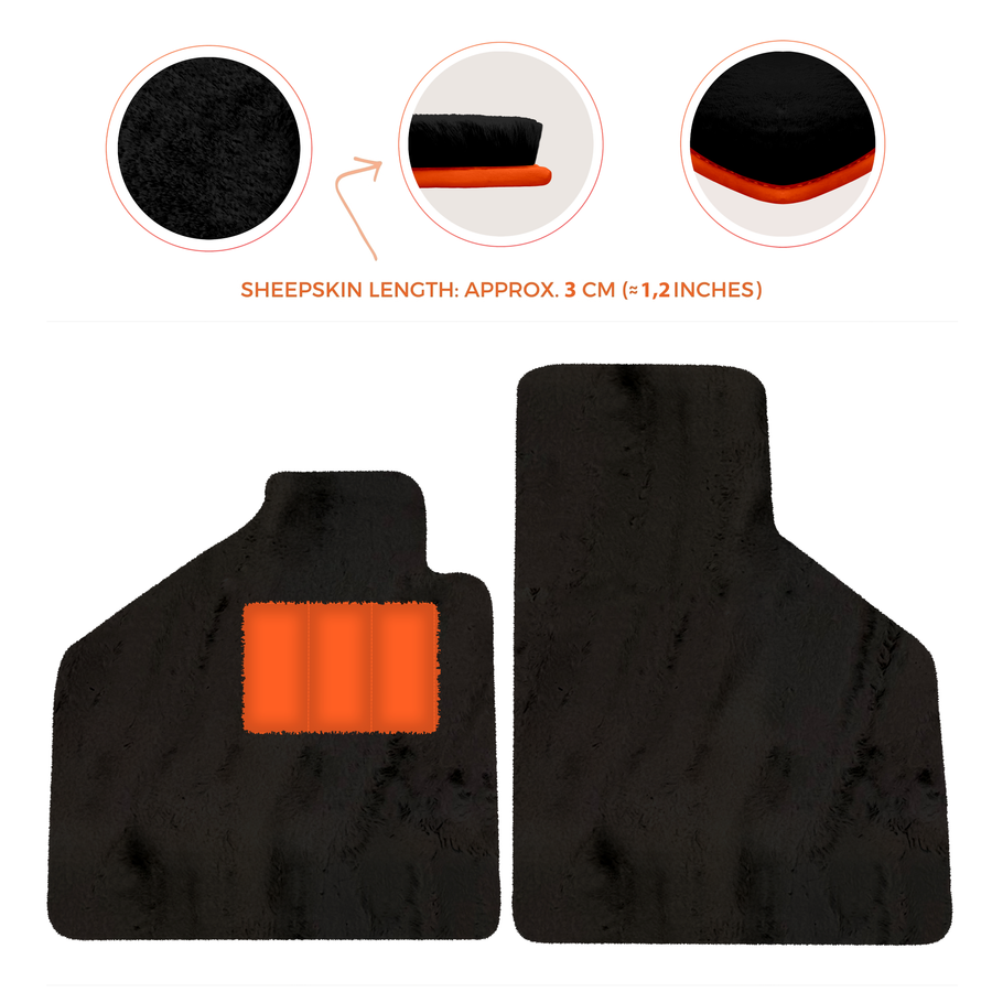 Premium Sheepskin Floor Mats for Lamborghini Aventador (2012-2022)
