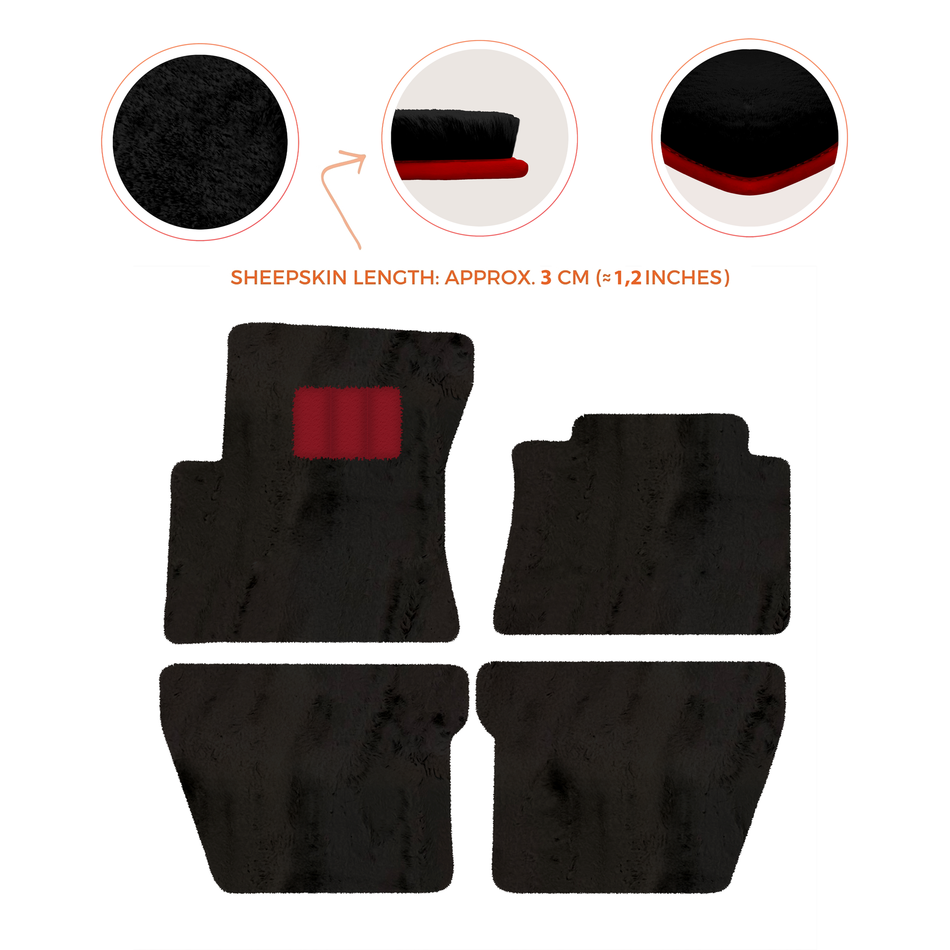 Premium Sheepskin Floor Mats for Bentley Flying Spur (2019-2023)