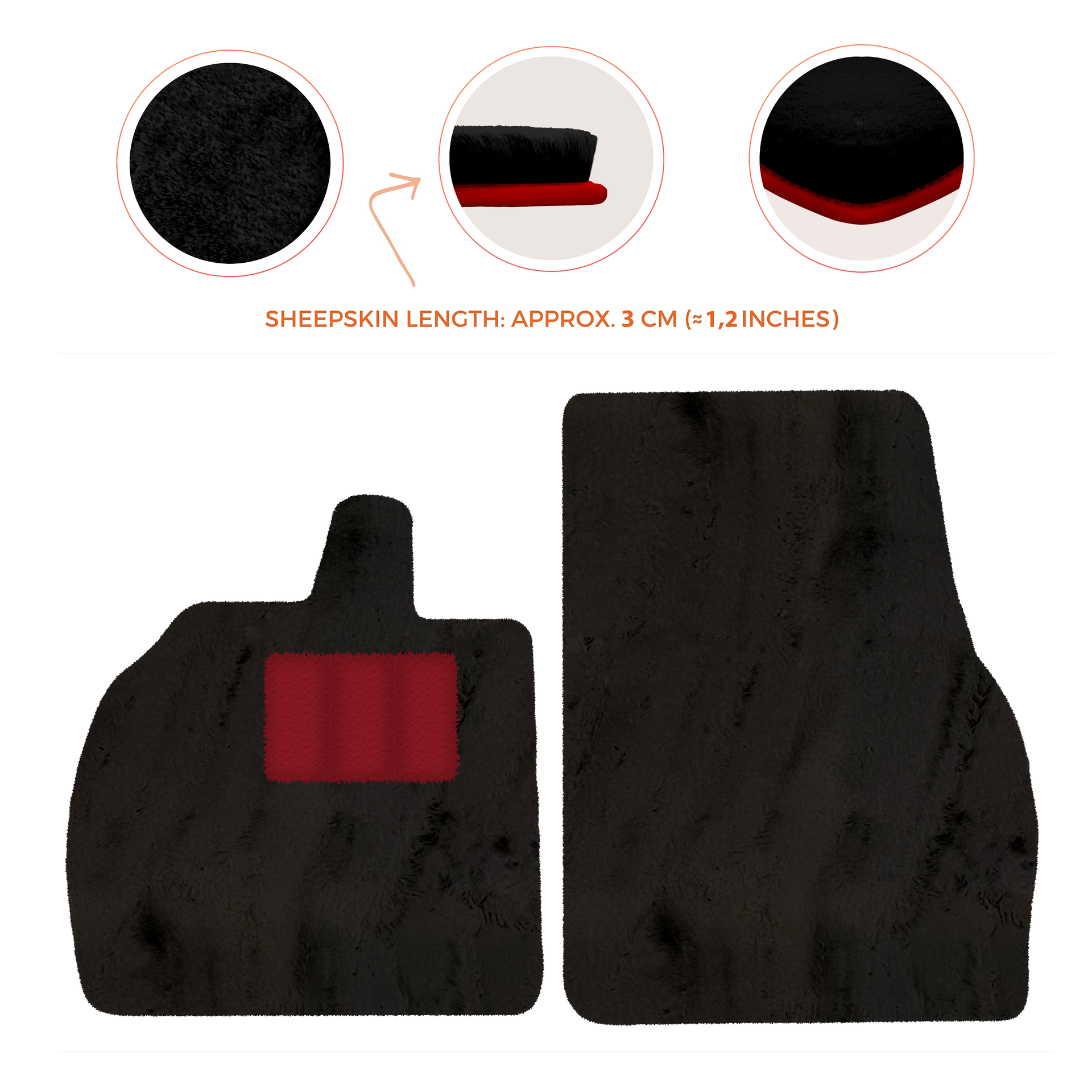 Luxury Sheepskin Floor Mats for Lamborghini Revuelto 2024-2025