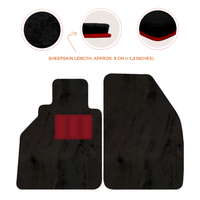 Tappetini in pelle di pecora per Porsche 986 Boxster (1996-2004) - Lunghezza della pelle di pecora, Varie opzioni di colore