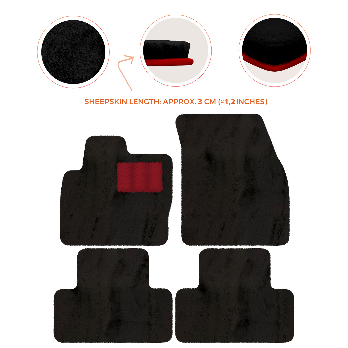 Premium Sheepskin Floor Mats for Range Rover Vehicles (2012-2022)