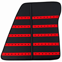 Black Leather Floor Mats with Red Daytona Design for Ferrari SF90 Stradale (2019-2024)