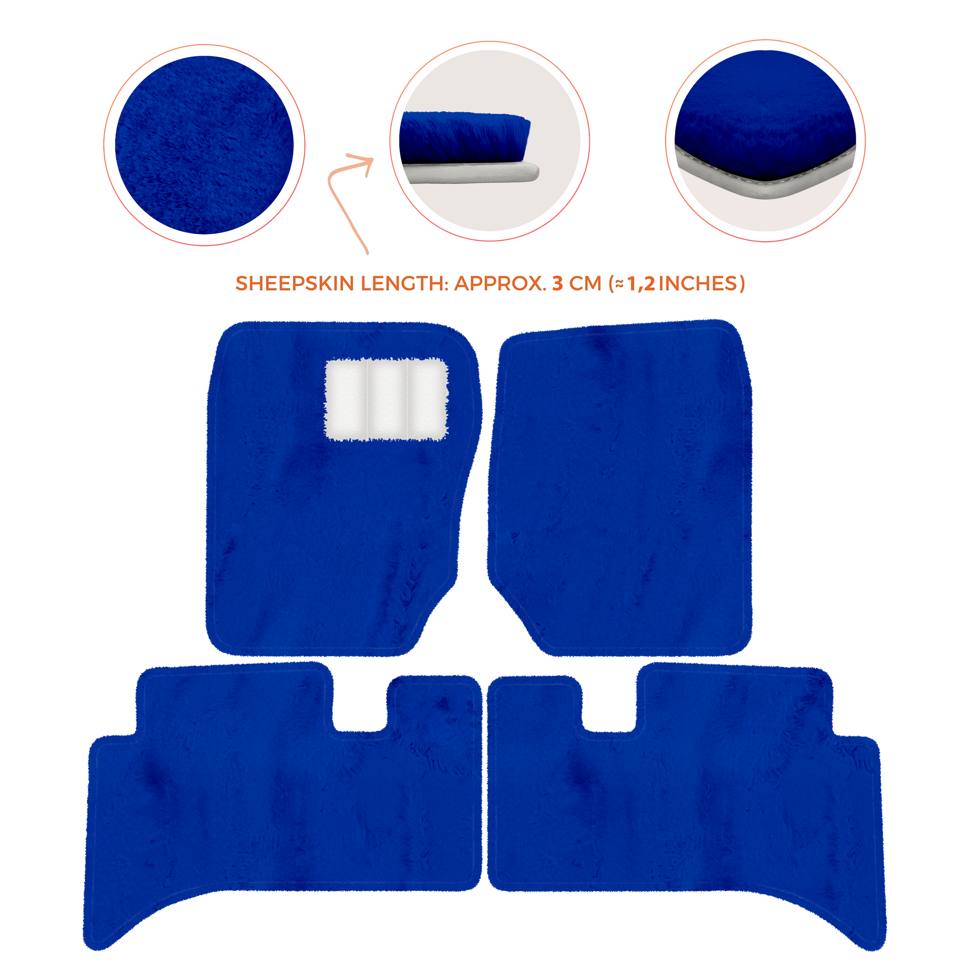 Premium Sheepskin Floor Mats for Range Rover Sport L460 (2022-2024)