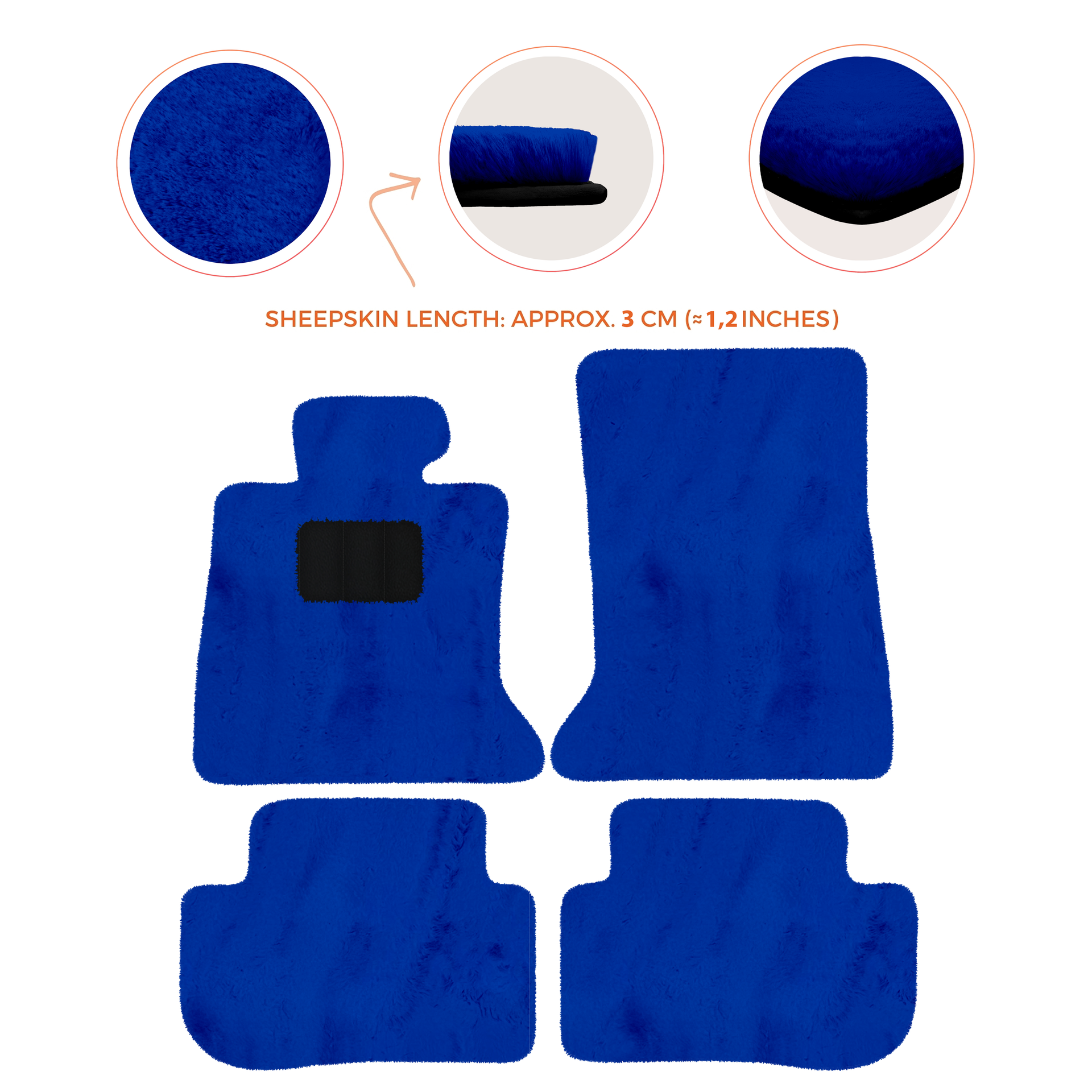 Premium Sheepskin Floor Mats for Rolls-Royce Ghost Series I RR2