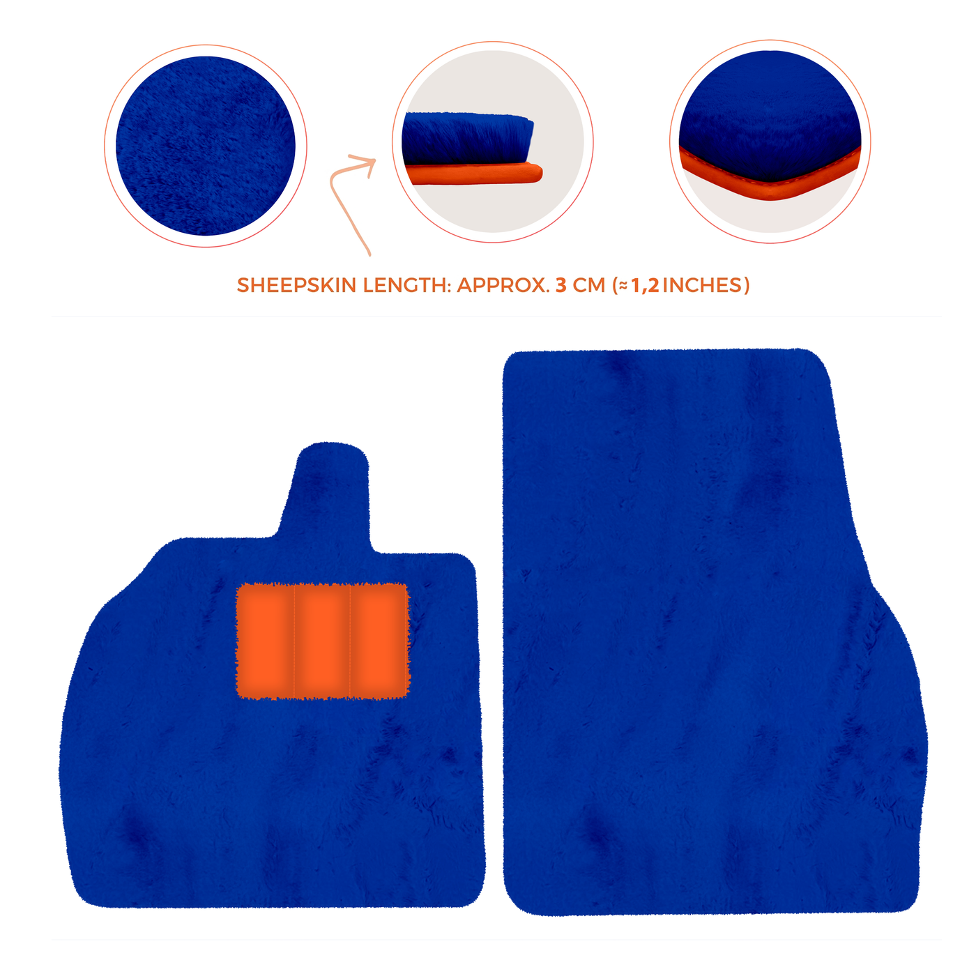 Luxury Sheepskin Floor Mats for Lamborghini Revuelto 2024-2025