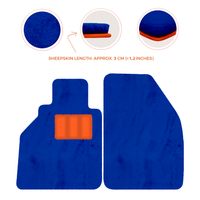 Tappetini in pelle di pecora per Porsche 986 Boxster (1996-2004) - Lunghezza della pelle di pecora, Varie opzioni di colore