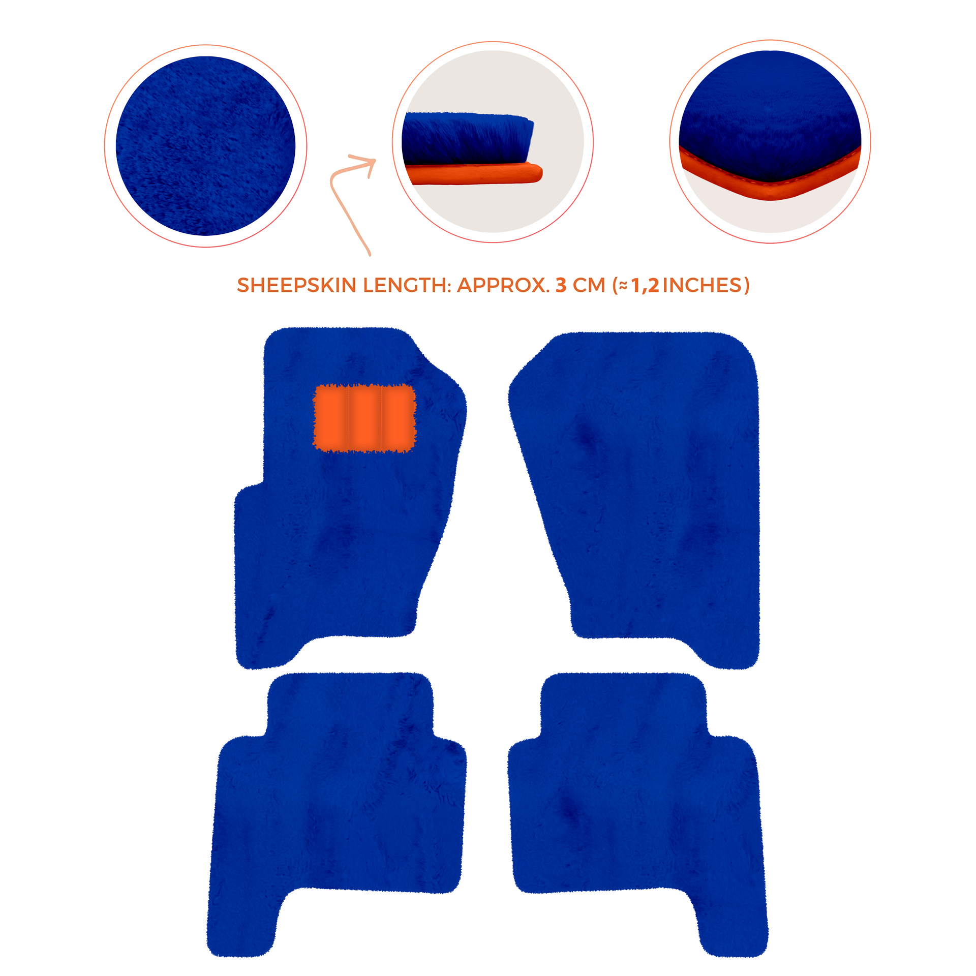 Luxury Sheepskin Floor Mats for Land Rover Discovery (2017-2026)