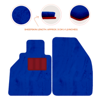 Tappetini in pelle di pecora per Porsche 986 Boxster (1996-2004) - Lunghezza della pelle di pecora, Varie opzioni di colore
