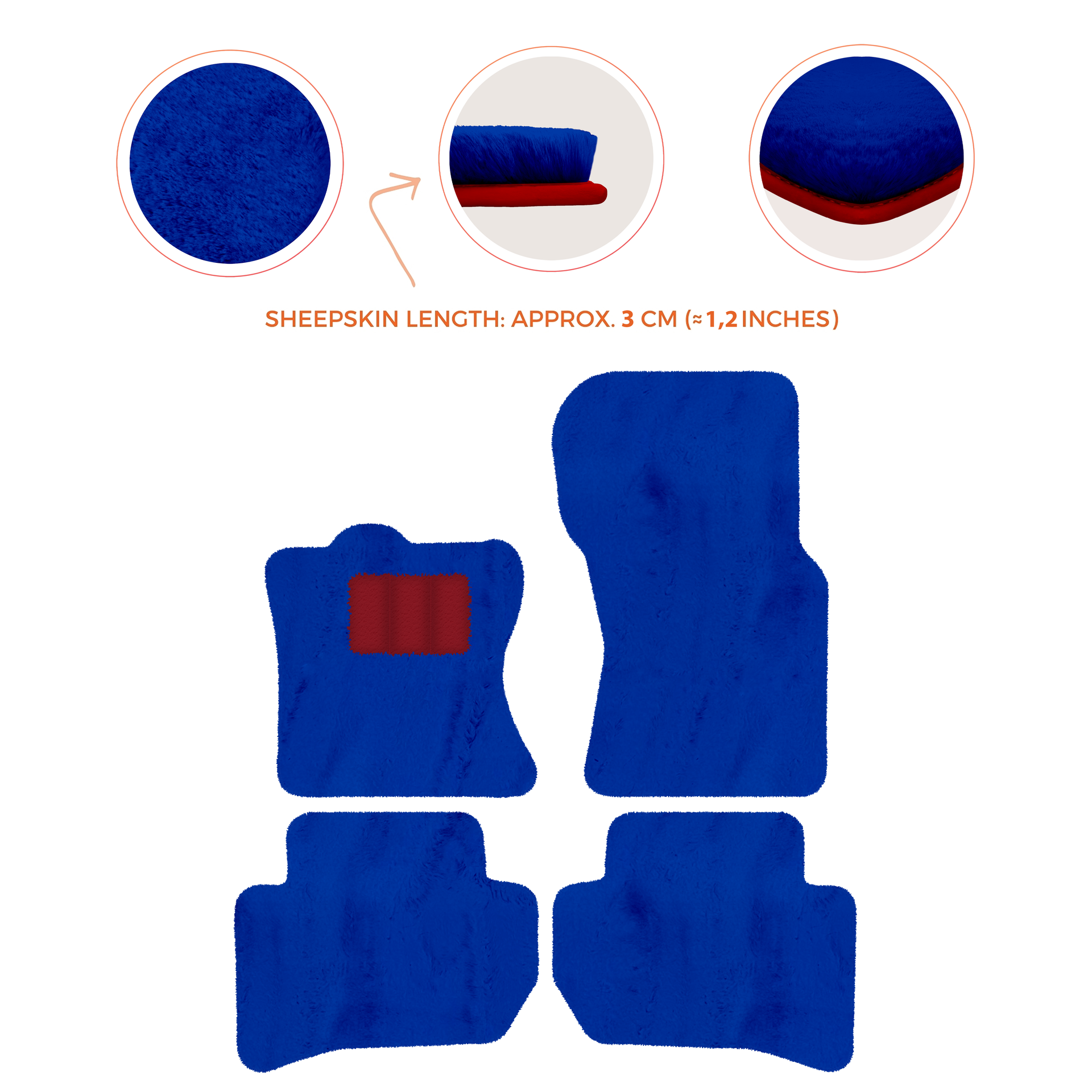 Premium Sheepskin Floor Mats for 2010-2013 Range Rover Sport