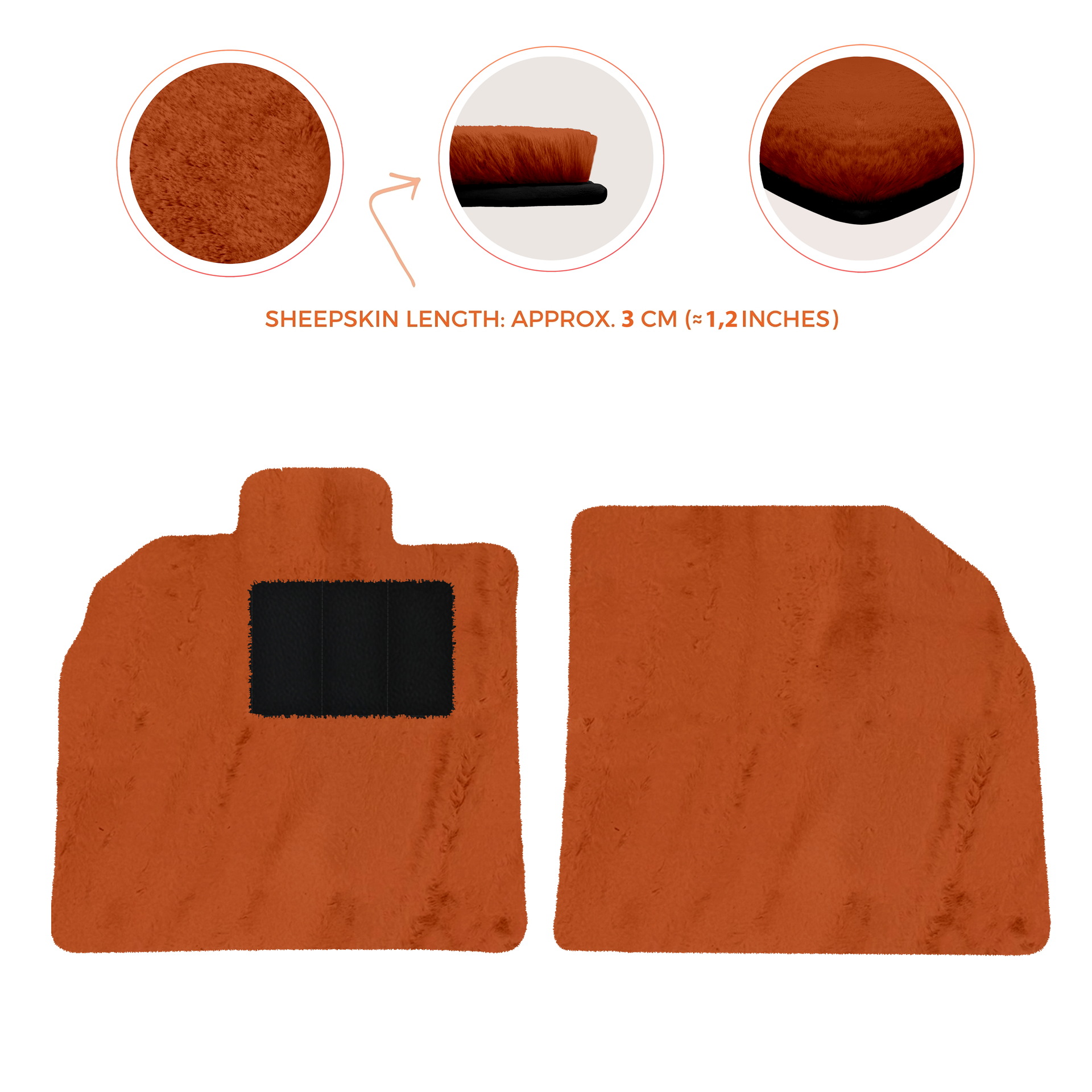 Customizable Black Floor Mats for Lamborghini Aventador SV | Orange Edition - AutoWin.EU
